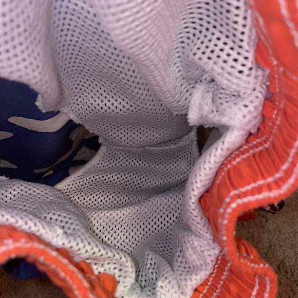 Mini Boden 4-5 swim trunks bottoms starfish blue boys beach Vacation pool lined - Picture 5 of 7